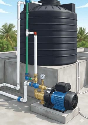 Instalación de tinaco y bomba