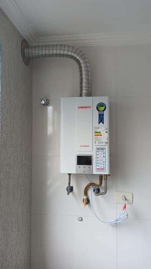 Instalación de calentador de gas