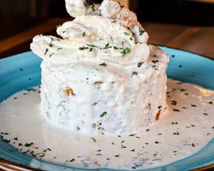 Mofongo de pechuga salsa crema