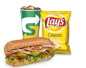 Combo sub jamón de pavo