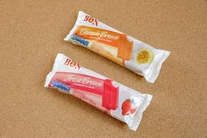 Paleta fruta con crema