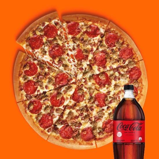 Combo Pizza 3 Meat Treat y 2L de Refresco